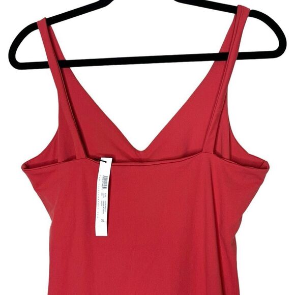 NEW Susana Monaco V Gathered Strap Tank Dress Cherry Blossom XL - Picture 7 of 10